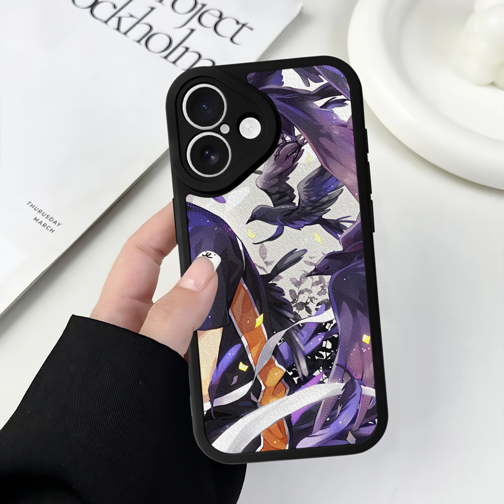 （画像用） ハイキュー!! Haikyu!! 【iPhone 16シリーズ対応】シリコンスマホケース（レザー調） 材質：シリコン